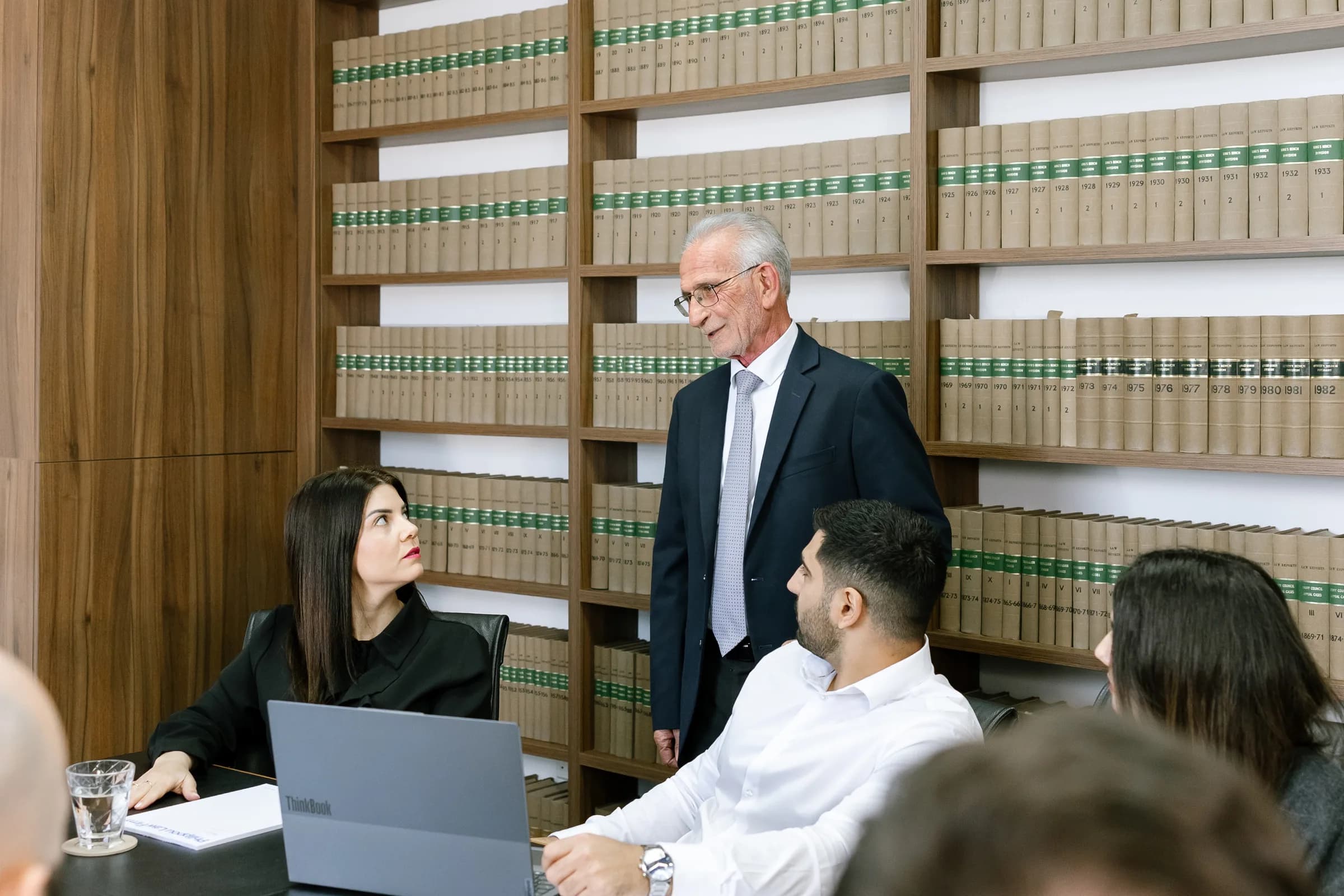 Senior partner Polycarpos Philippou with the legal team in the Paphos office