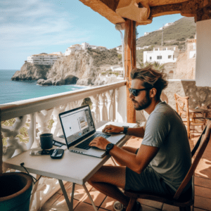 European digital nomad and traveler